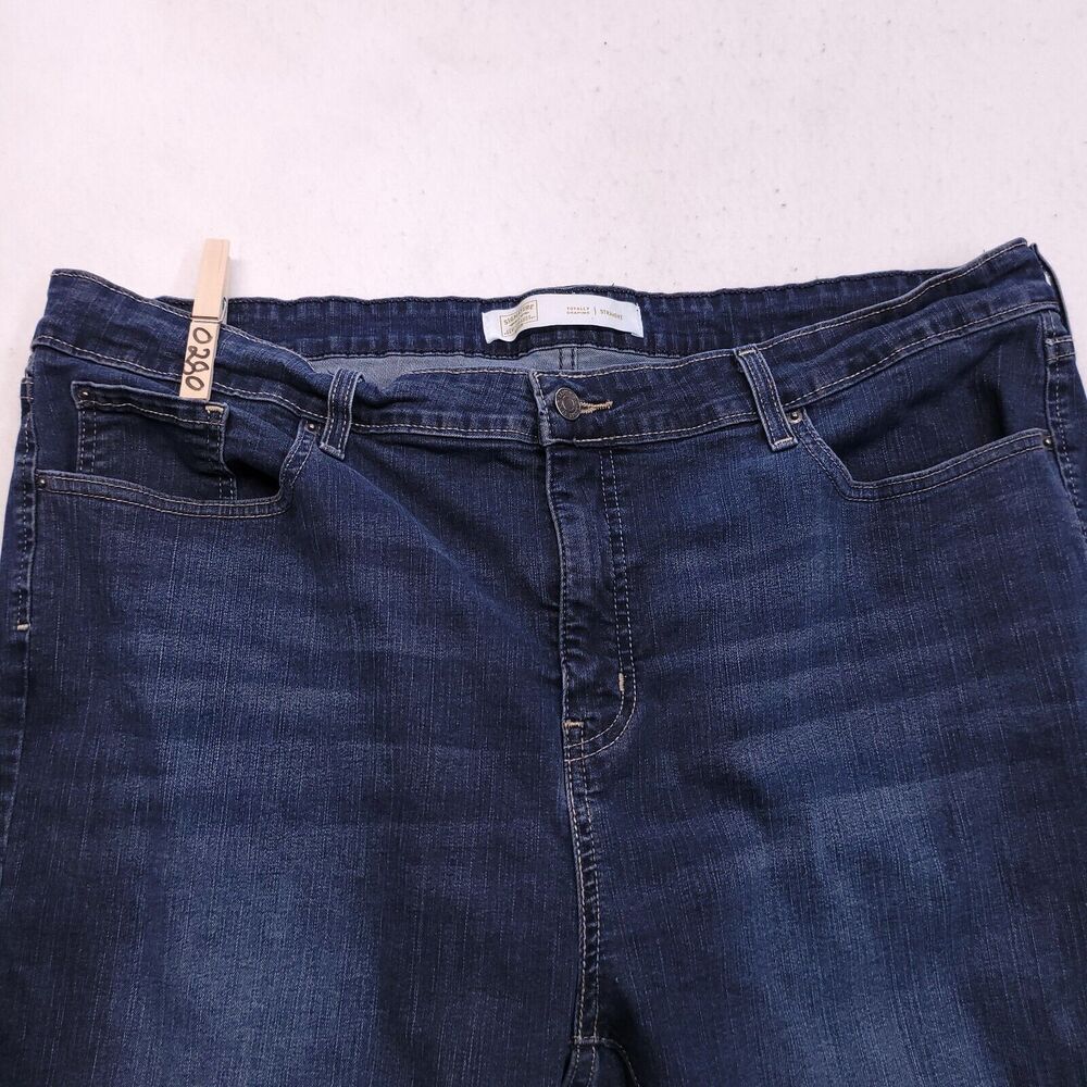 Levi's Signature Totally Shaping Straight Medium Wash Jeans Mens Size 36x32 Blue